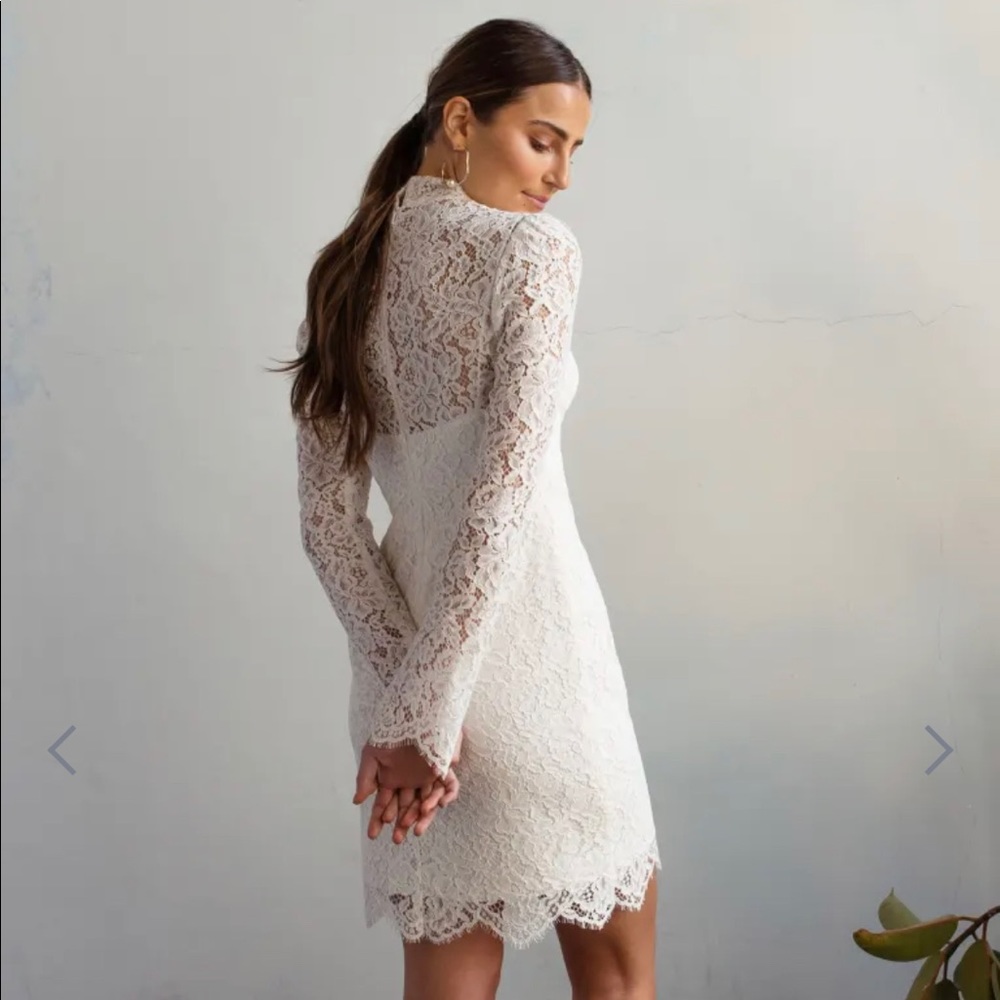 Jenny Yoo Hart little white dress, size 2